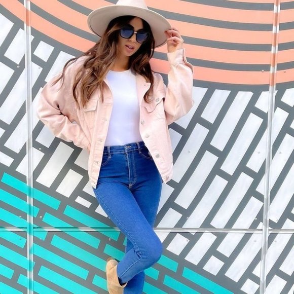 WOMEN'S BUTTON CLOSURE LONG SLEEVE DENIM JACKET pi - Picture 2 of 6